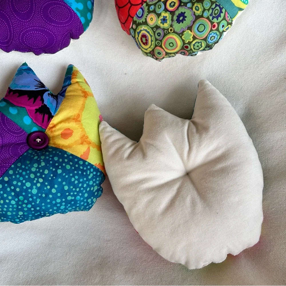 Handmade Patchwork Tulip Decorative Pillows Set of  4